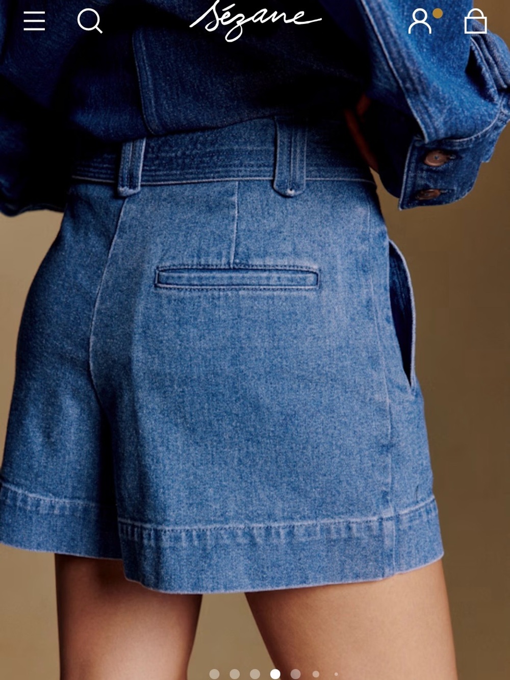 Sezane Rome denim shorts - Picture 2 of 6